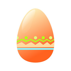 Isolated decorated easter eggs