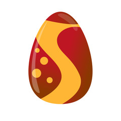 Isolated decorated easter eggs