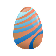 Isolated decorated easter eggs