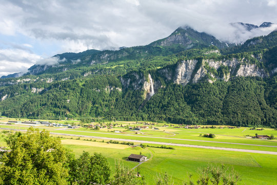 Oltschibach valley near Meiringer in Switzerland.