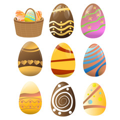 Set of easter eggs