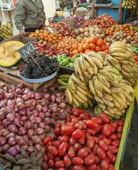 Peru at the market. Fruits. South America