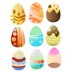Set of easter eggs