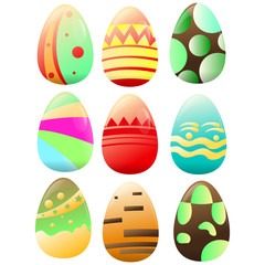 Set of easter eggs