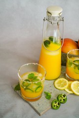 Spicy Mango Margarita, selective focus