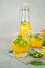 Spicy Mango Margarita, selective focus