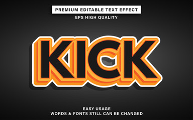 kick text effect