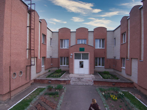 The top view of Jatujak park in Bangkok city. In the morning people are love coming to exercise here. The garden is designed in to the geometry of circular and triangle look like peaceful sign.