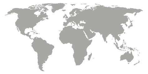 Fototapeta na wymiar World Map silhouette vector