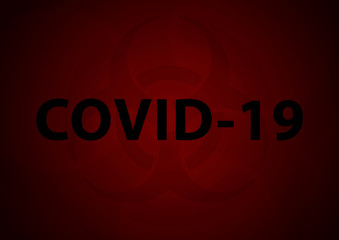 Corona virus biohazard logo covid-19