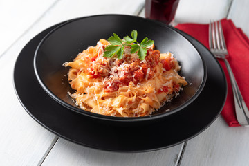 Pappardelle al ragu di cinghiale, Cucina Italiana