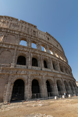 Fototapeta premium Szczegóły dotyczące ruin rzymskiego forum w Rzymie