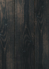 Naklejka premium Old dark wood background and texture