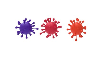 3D rendering of a Coronavirus Covid-19 cell a health risk outbreak influenza or flu dangerous pandemic medical health risk concept disease