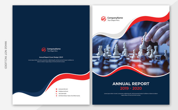 Front and Back Annual Report Cover Design with Image