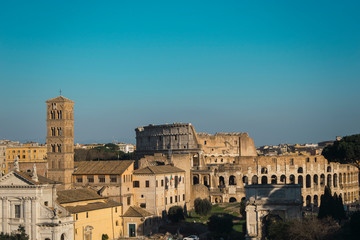 Obraz premium Details of the ruins of the Roman forum in Rome