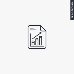 Data file, linear style sign for mobile concept and web design