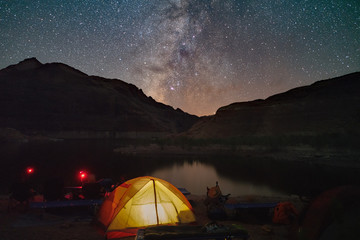 Camping under the Night Sky