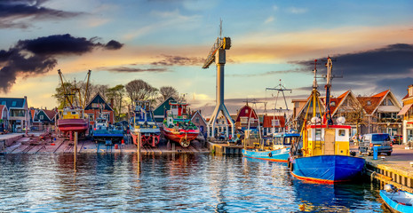 Urk, Hafenszene, Holland