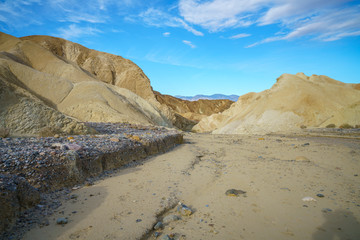 hikink the golden canyon - gower gulch circuit in death valley, california, usa