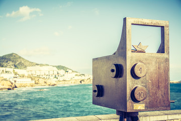 Landmarks of Sitges in Barcelona, Catalonia, Spain.