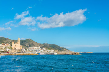 Naklejka premium Landmarks of Sitges in Barcelona, Catalonia, Spain.