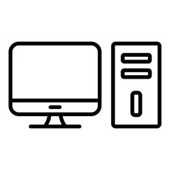 desktop computer icon vector template