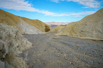 hikink the golden canyon - gower gulch circuit in death valley, california, usa