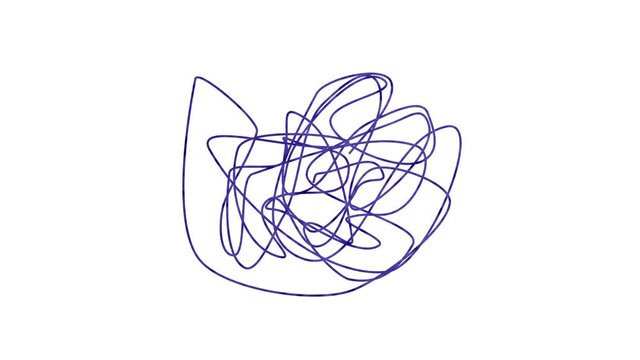 Animated matted doodle with pen style stroke