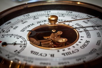 barometer on white background