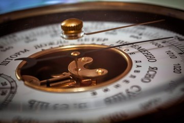 barometer on white background