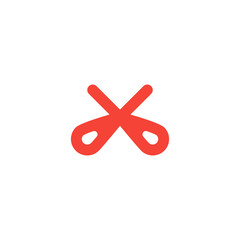 Obraz premium Scissors icon. Barber Equipment symbol. Logo design element