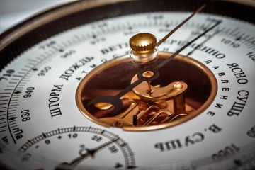 barometer on white background