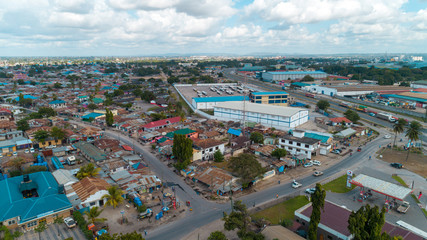 aerial view of the temeke area in Dar es Salaam