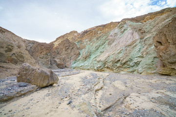 hikink the golden canyon - gower gulch circuit in death valley, california, usa