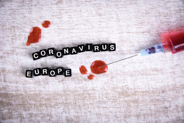 Concept coronavirus,MERS Cov middle East respiratory syndrome coronavirus .Covid 19 originating in Wuhan, China.Inscription coronavirus