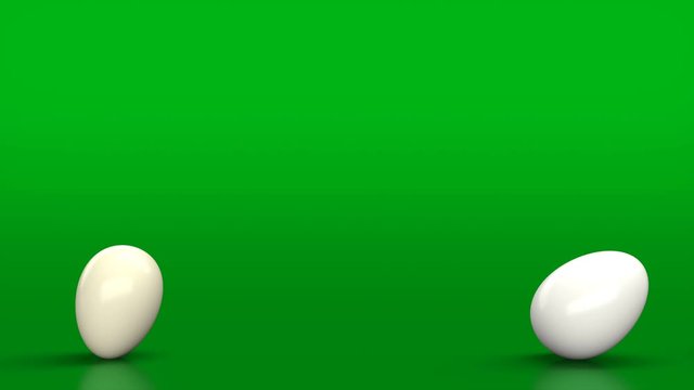 Eggs on gradient background. Easter eggs fall in to the frame, you can put their your inscription or logo. High quality animation. Look to my profile to find another easter video.