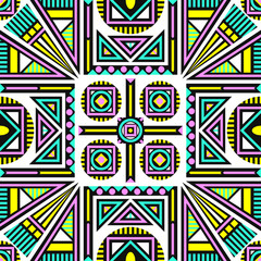 modern contemporary colorful geometric pattern on white