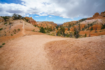 hiking the fairyland loop trail in bryce canyon national park, utah, usa