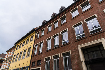 Fototapeta na wymiar Traditional colorful German architecture houses