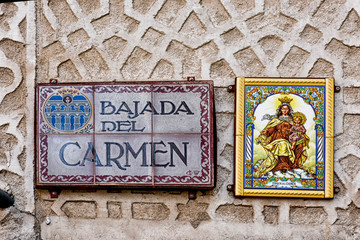 azulejos con nombre calle, segovia