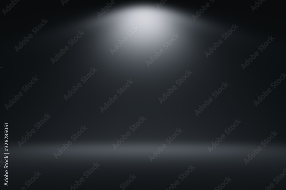 Aufkleber Simple black gradient light,Scattered decoration light bulb a gradient for product or text backdrop design