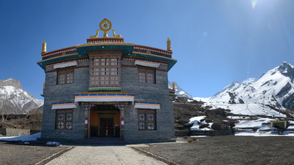 Gargon Ani Monastery (Gompa). Muktinath, Nepal, Himalayas, Asia.