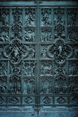detail of cathedral Duomo in Milan, Italy
