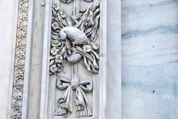 Fototapeta na wymiar detail of cathedral Duomo in Milan, Italy