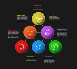 Vector flat style infographic template triangle