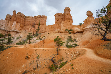 hiking the fairyland loop trail in bryce canyon national park, utah, usa