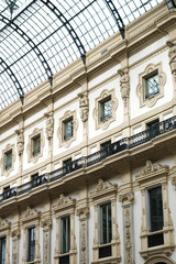 details of the roof Galleria Vittorio Emanuele II in Milan, Italy