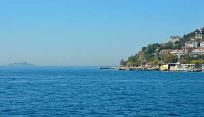 Fototapeta na wymiar Kinaliada, one of the Princes' Islands, also called Adalar, in the Sea of Marmara off the coast of Istanbul
