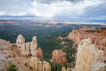 rainbow point in bryce canyon national park in utah in the usa